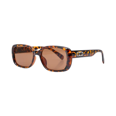 Gambar Ilook Sunnies Kacamata Sunglasses Retro Rectangle PC Tortoise - Cokelat