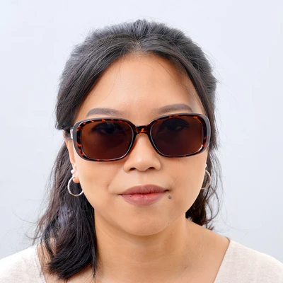 Gambar Ilook Sunnies Kacamata Sunglasses Retro Rectangle PC Tortoise - Cokelat
