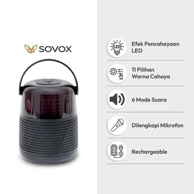 Gambar Sovox Speaker Karaoke Bluetooth 1 Mic - Hitam