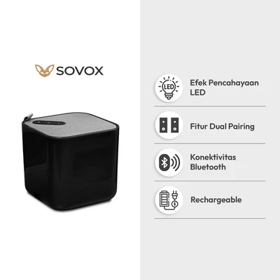 Gambar Sovox Speaker Bluetooth Changing Color - Hitam