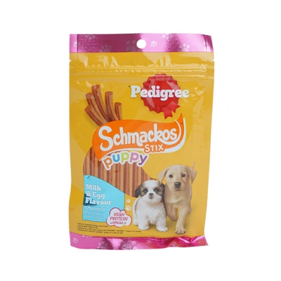 Gambar Pedigree Schmackos Camilan Anjing Puppy Stix Milk & Egg 70 gr