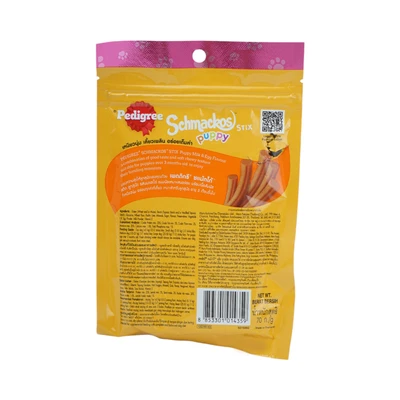 Gambar Pedigree Schmackos Camilan Anjing Puppy Stix Milk & Egg 70 gr