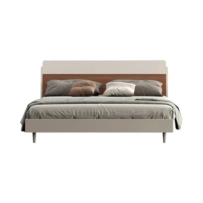 Gambar Informa 180x200 cm Harvey Set Kamar Tidur - Krem Beige/Cokelat Walnut