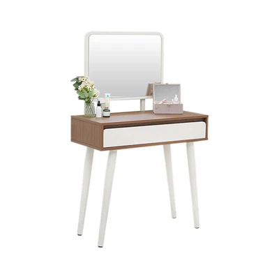 Gambar Informa Harvey Meja Rias Dengan Cermin - Krem Beige/Cokelat Walnut