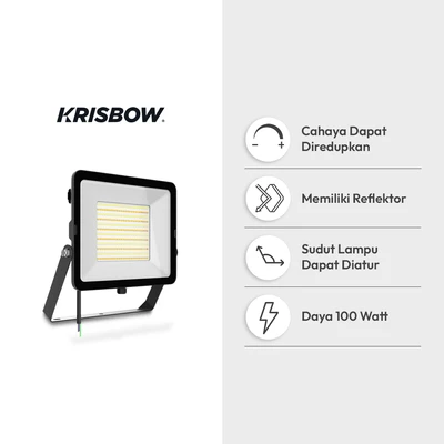 Gambar Krisbow Stax Lampu Sorot LED 100 Watt 3CCT IP66