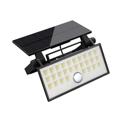 Gambar Krisbow Lampu Solar Dinding Lipat 10 Watt Cool Daylight - Hitam