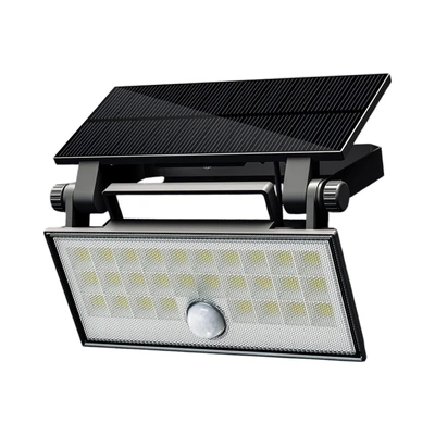 Gambar Krisbow Lampu Solar Dinding Lipat 10 Watt Cool Daylight - Hitam