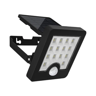 Gambar Krisbow Lampu Sorot Solar Dinding 5 Watt Cool Daylight - Hitam
