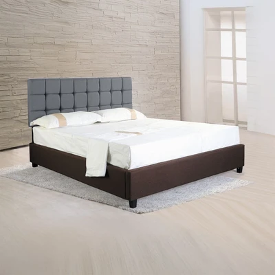 Gambar Informa Sleep 200x200 cm Ludo Headboard - Abu-Abu