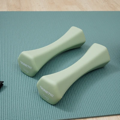 Gambar Kinetic 3 kg Set 2 Pcs Active Dumbbell Neoprene - Hijau