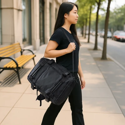 Gambar Passport Dave Tas Ransel Duffle - Hitam