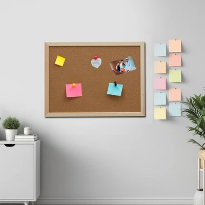 Gambar Odi Corkboard Dengan Paku Pin 60x45 cm - Cokelat