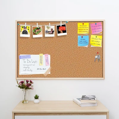 Gambar Odi Papan Corkboard Dengan Push Pin 90x60 cm - Cokelat