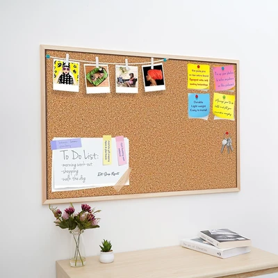 Gambar Odi Papan Corkboard Dengan Push Pin 90x60 cm - Cokelat