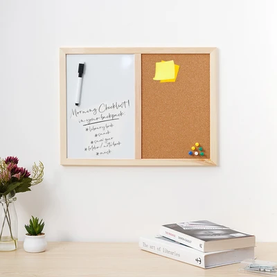 Gambar Odi Papan Cork Board & Whiteboard Dengan Push Pin 40x30 cm - Cokelat