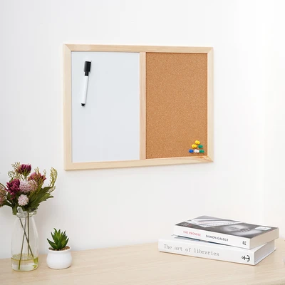 Gambar Odi Papan Cork Board & Whiteboard Dengan Push Pin 40x30 cm - Cokelat