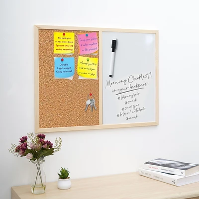 Gambar Odi Papan Cork Board & Whiteboard Dengan Push Pin 60x45 cm - Cokelat