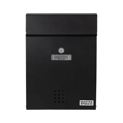Gambar Masterspace 25.7x8.6x38 cm Kotak Surat Dinding - Hitam