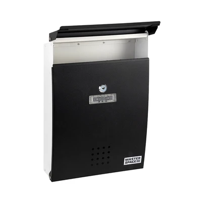 Gambar Masterspace 25.7x8.6x38 cm Kotak Surat Dinding - Hitam