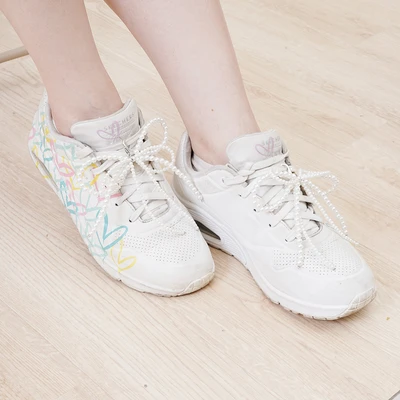 Gambar Ataru Aksesoris Sepatu Pearl Ribbon Set 2 pcs - Putih
