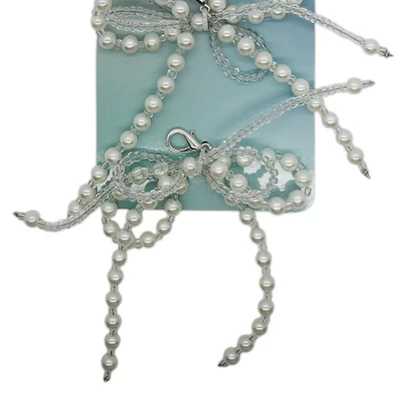 Gambar Ataru Aksesoris Sepatu Charms Pearl Ribbon Set 2 pcs - Putih