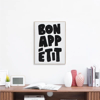 Gambar Informa Hiasan Dinding Kanvas Print Word Bon Appetite 50x70 cm - Mix