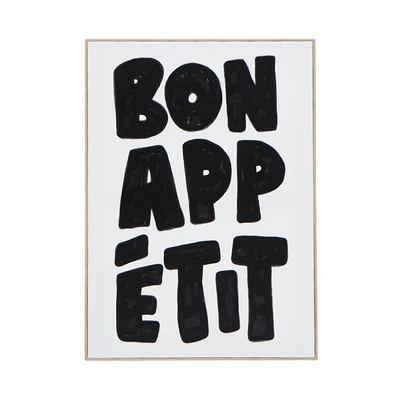 Gambar Informa Hiasan Dinding Kanvas Print Word Bon Appetite 50x70 cm - Mix