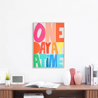 Gambar Informa Hiasan Dinding Kanvas Print Word One Day 40x60 cm - Mix