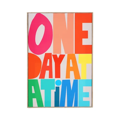 Gambar Informa Hiasan Dinding Kanvas Print Word One Day 40x60 cm - Mix