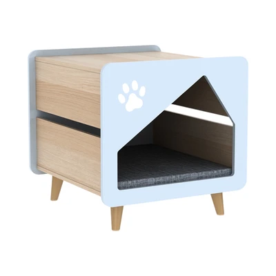 Gambar Pet Kingdom Katswell Rumah Hewan Peliharaan - Biru/Cokelat