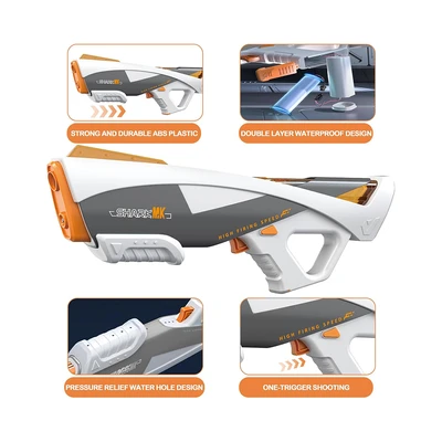 Gambar Paso Electric Water Gun Water Battle Shark Mk - Putih