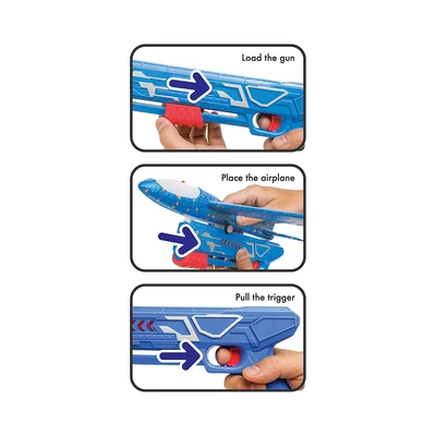Gambar Paso Set Airplane Launcher Dengan Lampu Led - Biru
