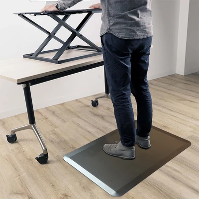 Gambar Krisbow Keset Pijakan Anti-Fatigue Midduty PVC & Pu Leather 51x81 cm - Hitam