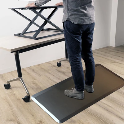 Gambar Krisbow Keset Pijakan Anti-Fatigue Midduty PVC & Pu Leather 51x122 cm - Hitam