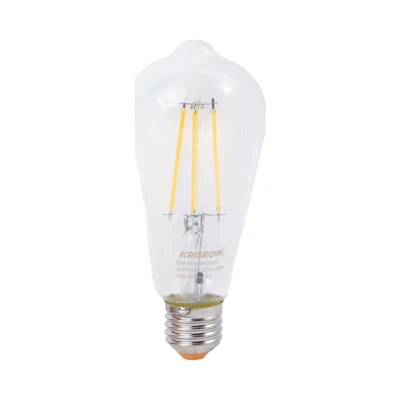 Gambar Krisbow Bohlam LED Filamen Dengan Sensor Cahaya 5 Watt 500 Lumen Warm White E27 - Kuning