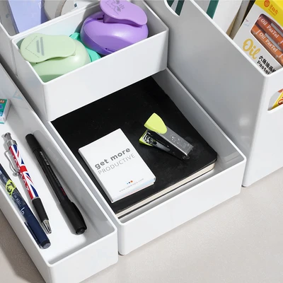 Gambar Stora Organizer Meja Modular Set 5 pcs - Putih