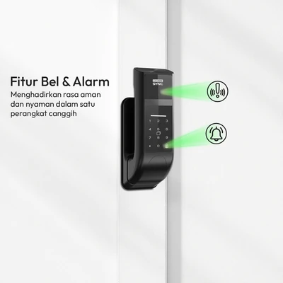Gambar Krisbow Sync Smart Alpha Digital Door Lock Deadbolt - Hitam