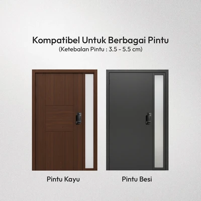 Gambar Krisbow Sync Smart Alpha Digital Door Lock Deadbolt - Hitam