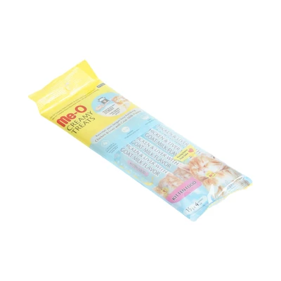 Gambar Me-O Camilan Kucing Kitten Creamy Liver Milk 15 grx4 pcs