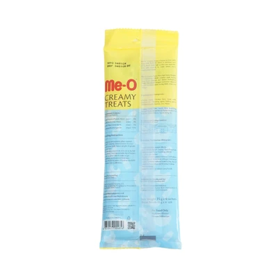 Gambar Me-O Camilan Kucing Kitten Creamy Liver Milk 15 grx4 pcs