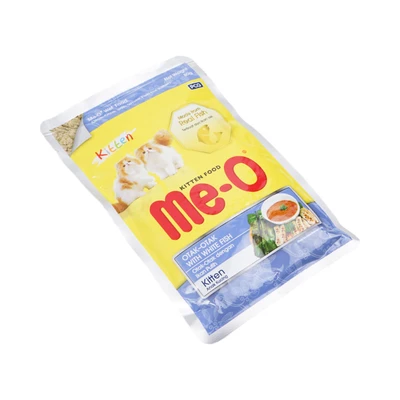 Gambar Me-O Makanan Kucing Basah Kitten Otak-Otak Whitefish 80 gr