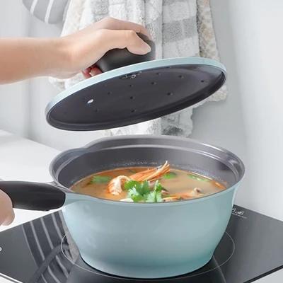 Gambar Cheftopf Larose Panci Saucepan Aluminium Ceramic Coating 18 cm - Hijau
