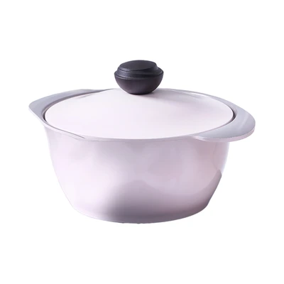 Gambar Cheftopf Larose Panci Casserole Aluminium Ceramic Coating 24 cm - Pink