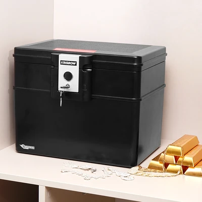 Gambar Krisbow Griffin Brankas Tahan Api & Air Chest 40.7x32.1x32.9 cm 2037 - Hitam