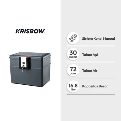 Gambar Krisbow Griffin Brankas Tahan Api & Air Chest 40.7x32.1x32.9 cm 2037 - Hitam