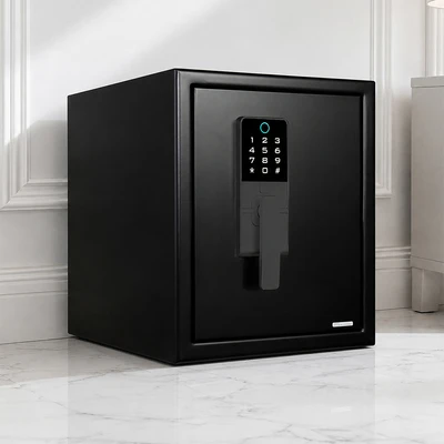 Gambar Krisbow Griffin Brankas Tahan Api & Air Fingerprint 37x52.4x45 cm 091SLBT - Hitam