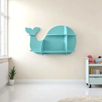 Gambar Informa Moana Rak Dinding Anak 2 Tingkat Whale - Biru