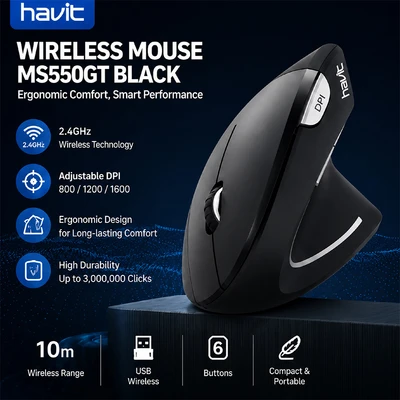 Gambar Havit Wireless Mouse MS550GT - Hitam