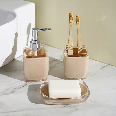 Gambar Stora 230 Ml Tempat Sikat Gigi Akrilik - Krem Beige