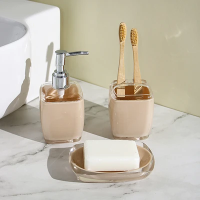 Gambar Stora 230 Ml Tempat Sabun Batang Akrilik - Krem Beige